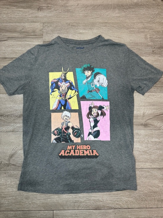 Old Navy Other - My Hero Academia Graphic T Shirt Gray Anime Deku All Might Bakugo XL 14-16